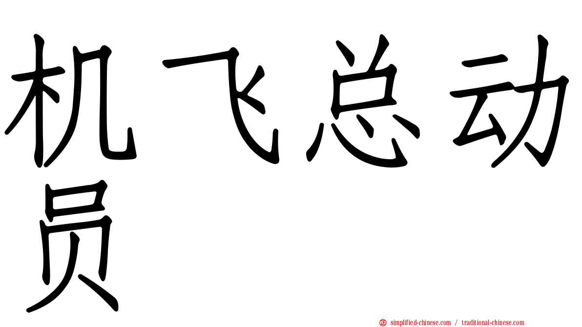 机飞总动员　　